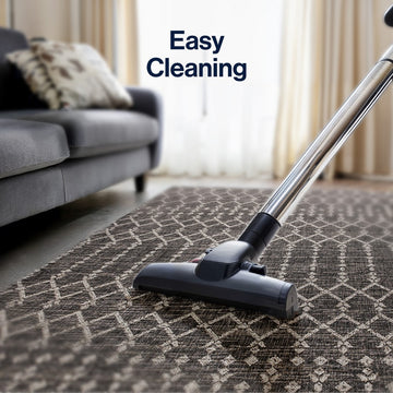 Ourika Moroccan Geometric Textured Weave Indoor/outdoor Square Rug